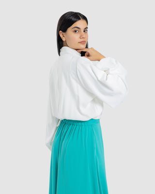 PLAIN WIDE LEG PANT -GENZARY