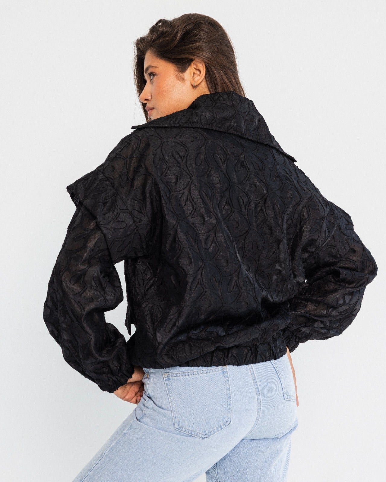 Jacquard Jacket-BLACK