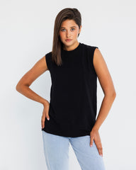 SLEEVELESS COTTON TOP