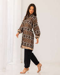 SANDSTONE LONG SWIMTOP-BROWN