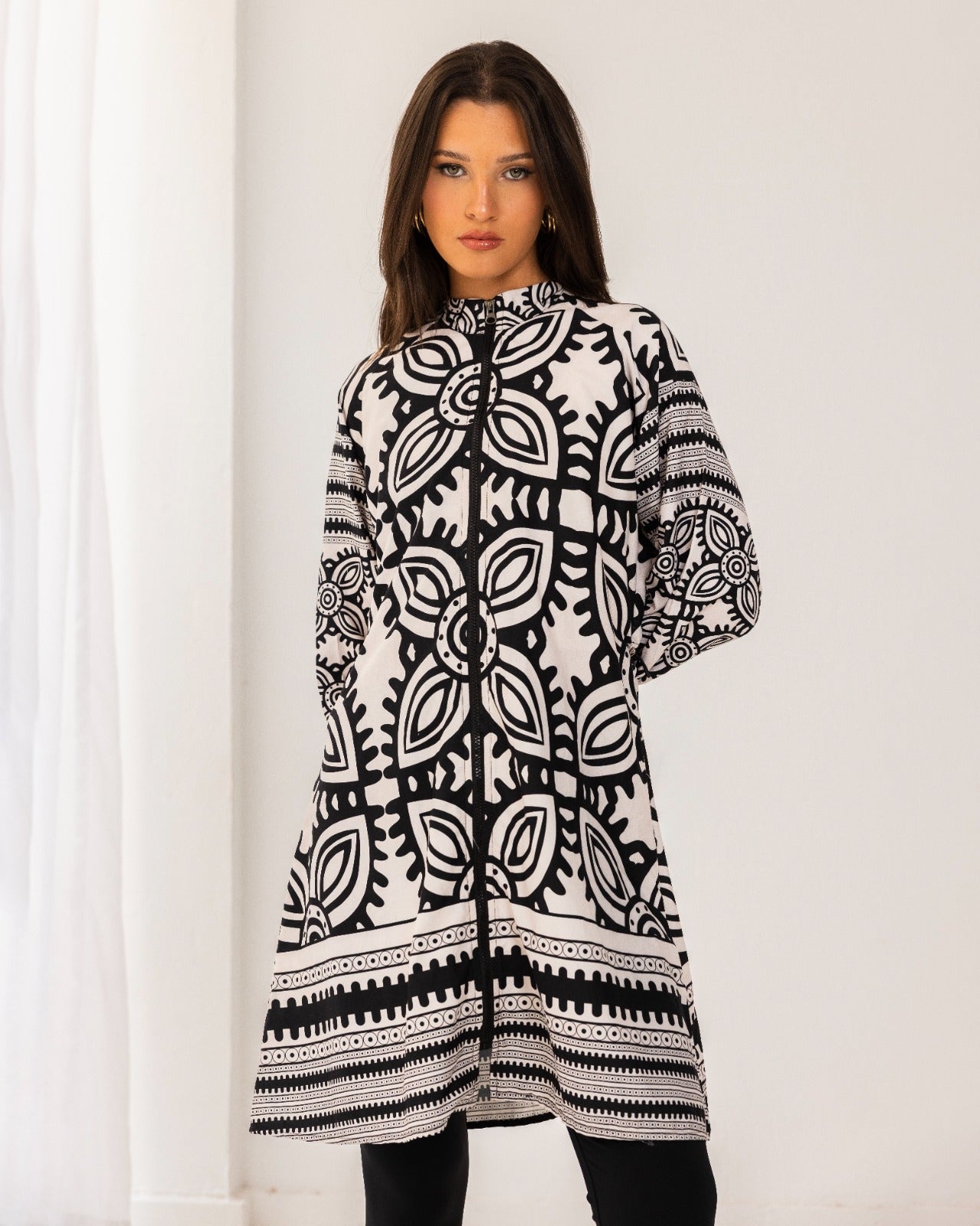 JASMINE HAZE LONG SWIMTOP-BLACK