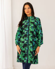 IRIS GREEN LONG SWIMTOP-GREEN