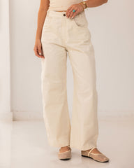 BALLON GABARDINE PANTS-BEIGE