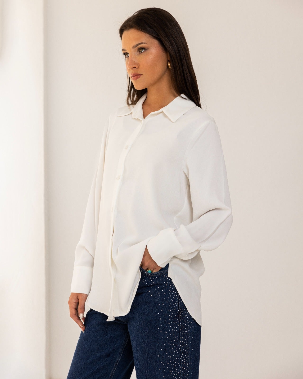 CLASSIC PLAIN SHIRT-OFF WHITE