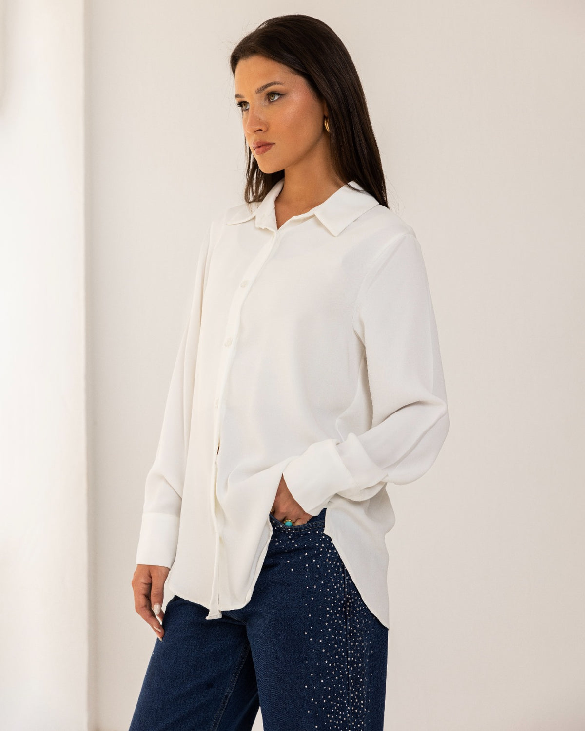 CLASSIC PLAIN SHIRT-OFF WHITE