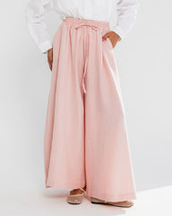HIGH WAIST WIDE LEG PANTS-PINK