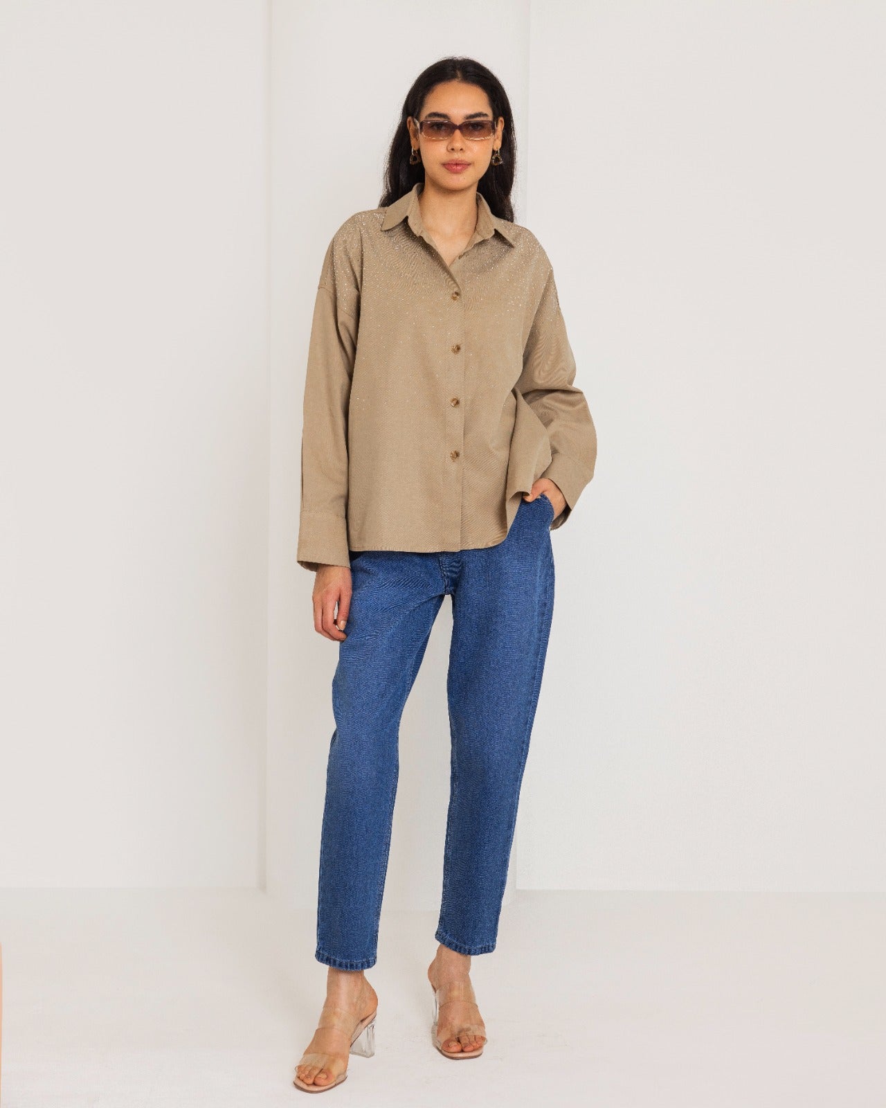 OVERSIZED SHIRT-CAFE