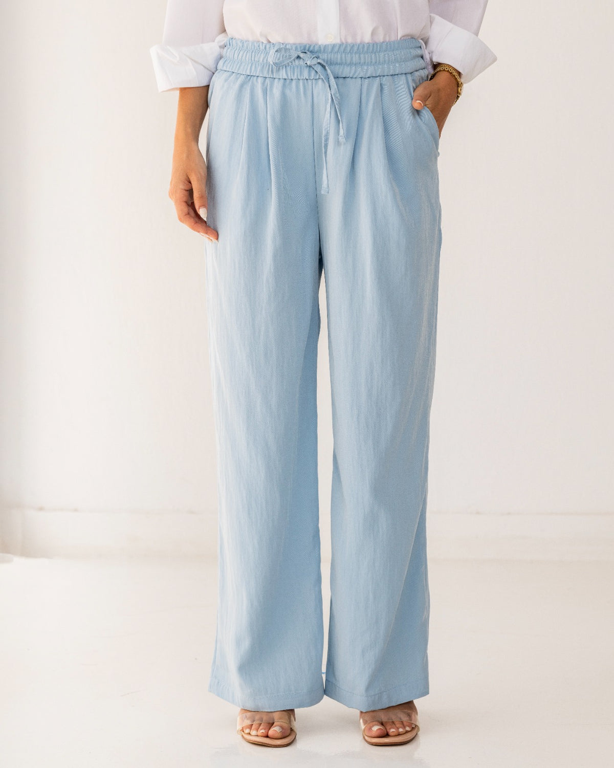 HIGH WAIST WIDE LEG PANTS-BABY BLUE