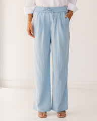 HIGH WAIST WIDE LEG PANTS-BABY BLUE