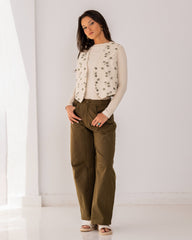EMBROIDER VEST-BEIGE