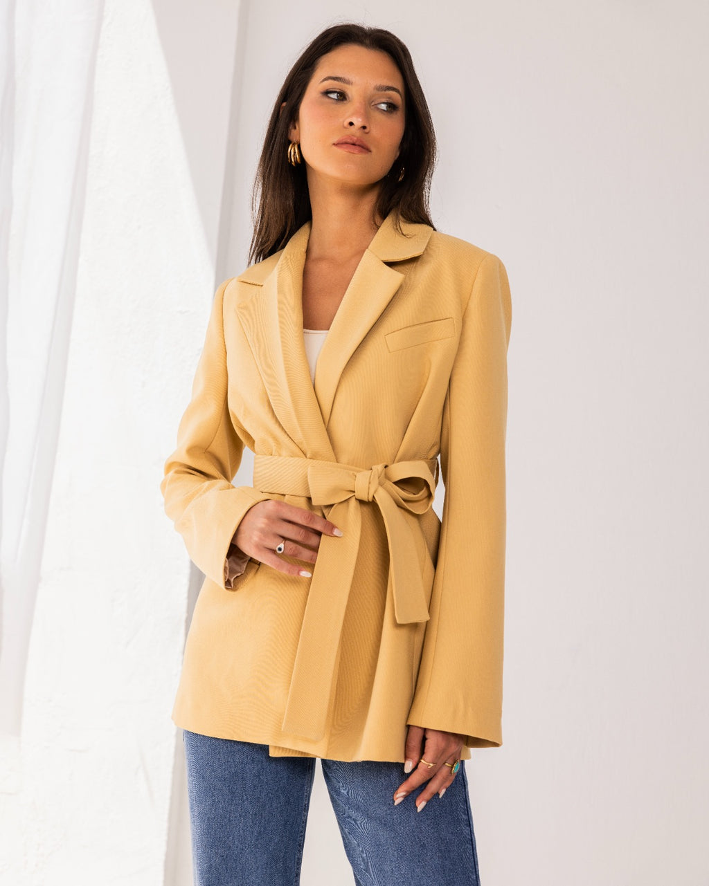 OVERSIZED BLAZER-YELLOW