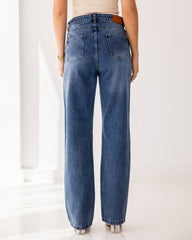 STRAIGHT DENIM PANTS-LIGHT BLUE