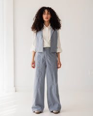 STRIPED PANTS-BABY BLUE