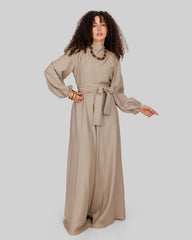 LINEN JUMPSUIT-OLIVE