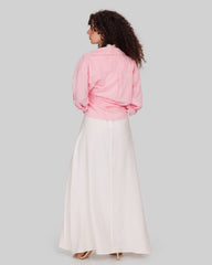 SLEEVELESS LINEN DRESS-OFF WHITE