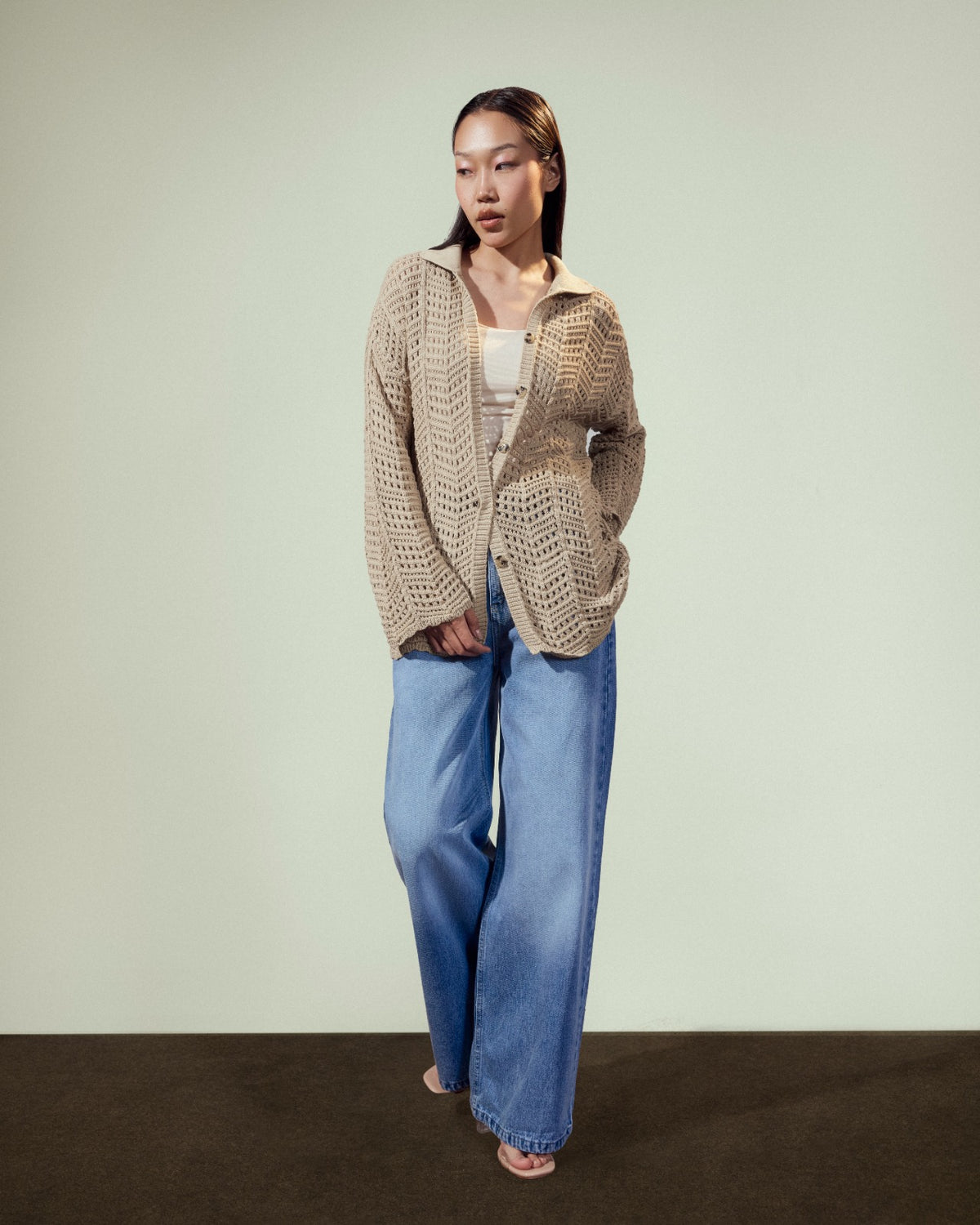 BALLOON WASHED PANTS-BLUE