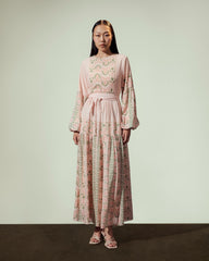 FLOWERED CHIFFON DRESS