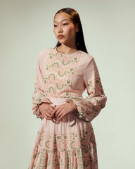 FLOWERED CHIFFON DRESS