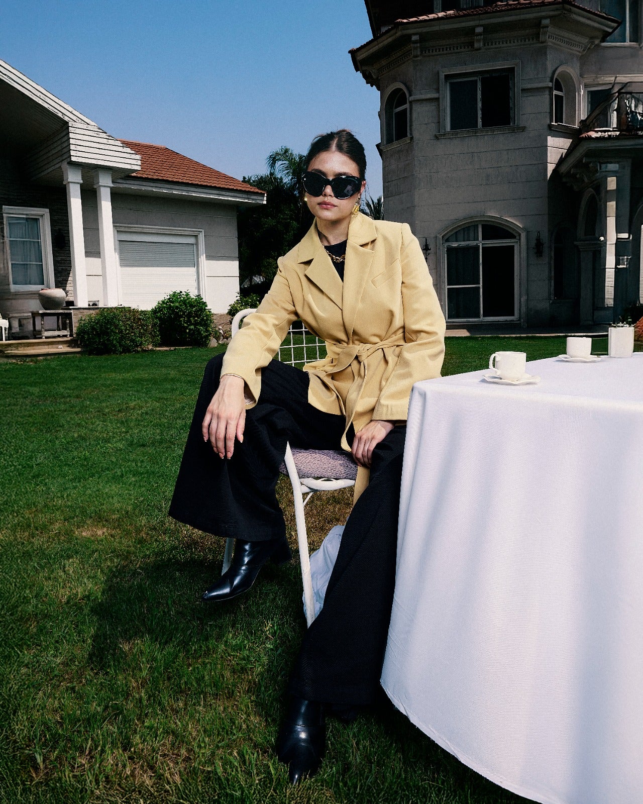 OVERSIZED BLAZER-YELLOW