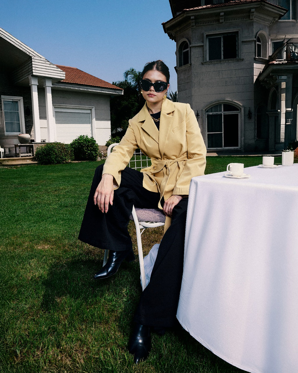 OVERSIZED BLAZER-YELLOW