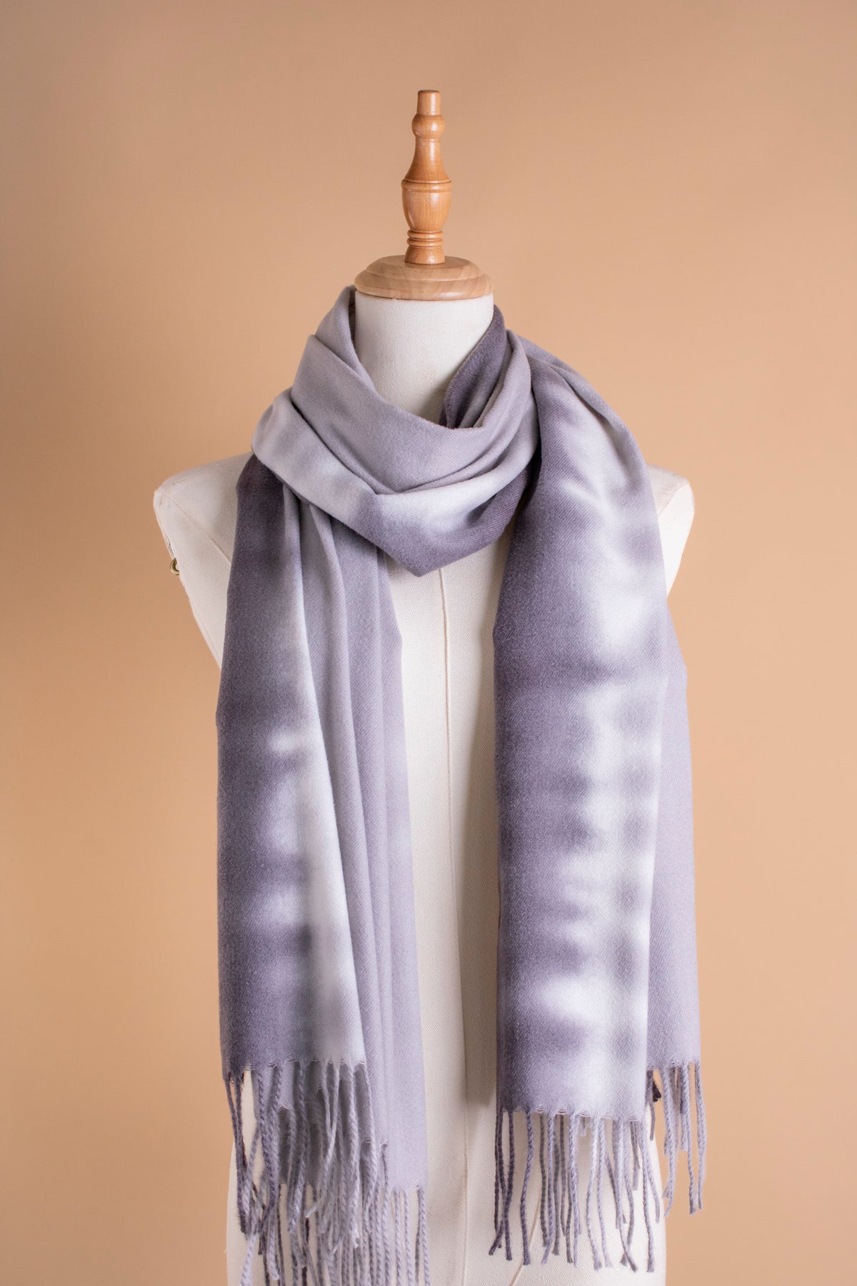 MIXED WOOL SCARF-GRAY