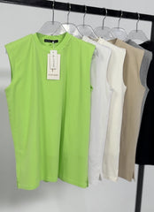 SLEEVELESS COTTON TOP