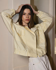 CROPPED JACKET-YELLOW