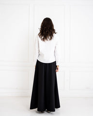 PLAIN WIDE LEG PANT-BLACK