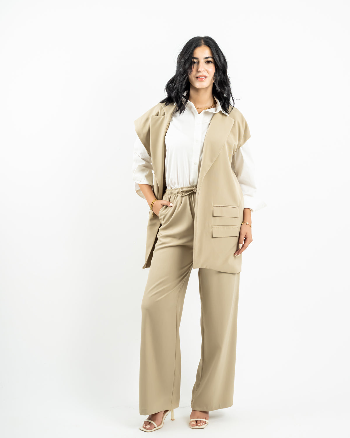 WIDE LEG PANT -BEIGE