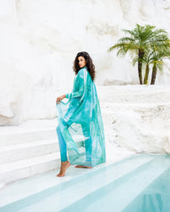 AQUA CLOUD KIMONO -MINT GREEN