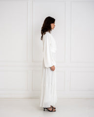 WRAPPED CROPPED BLOUSE-OFF WHITE