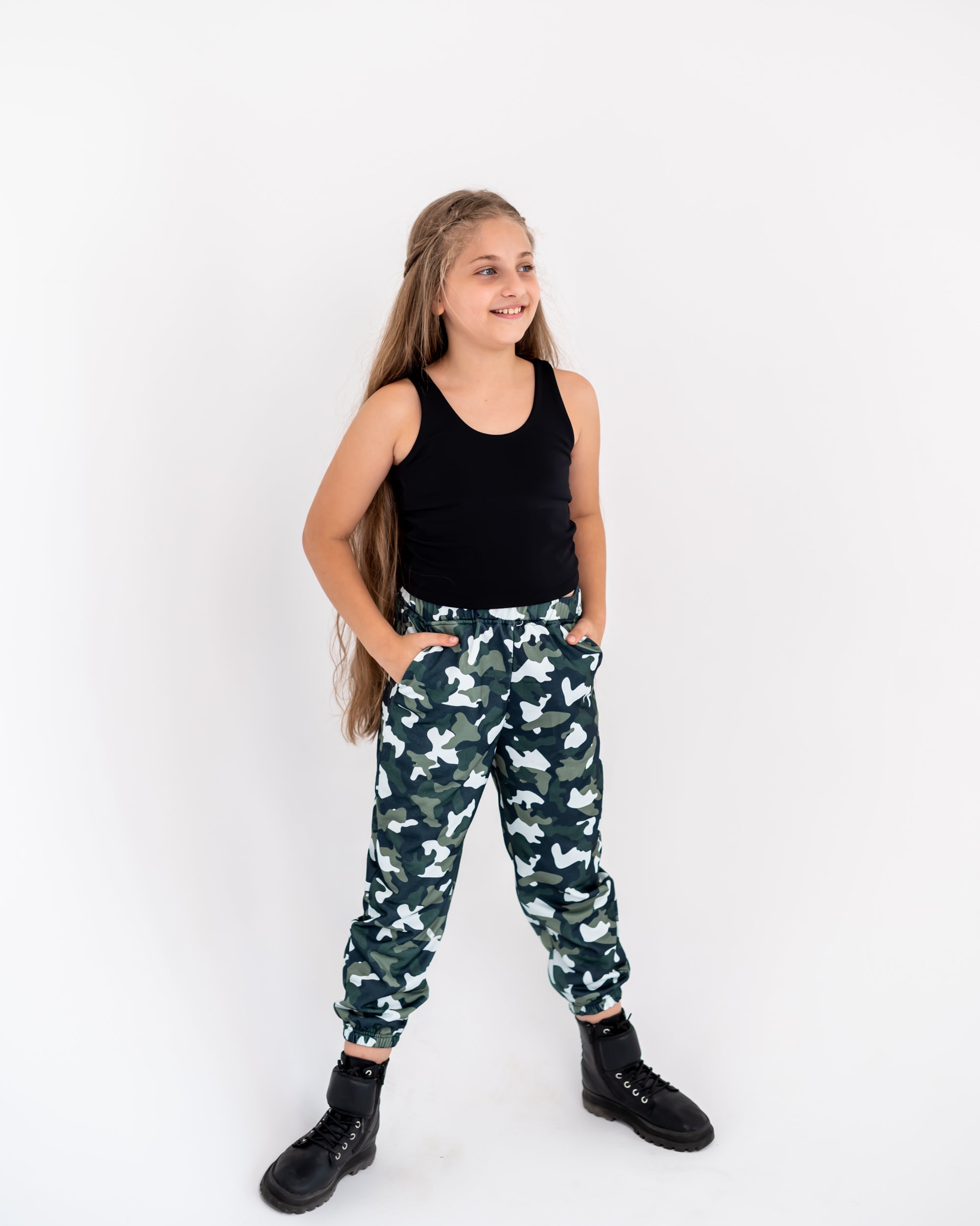 PRINTED SWEAT PANT-ARMY