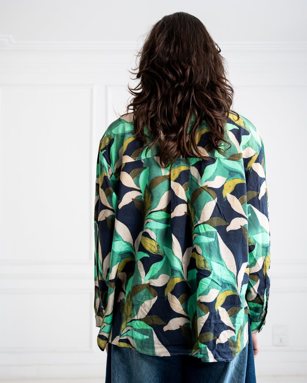 PRINTED BLOUSE -GREEN
