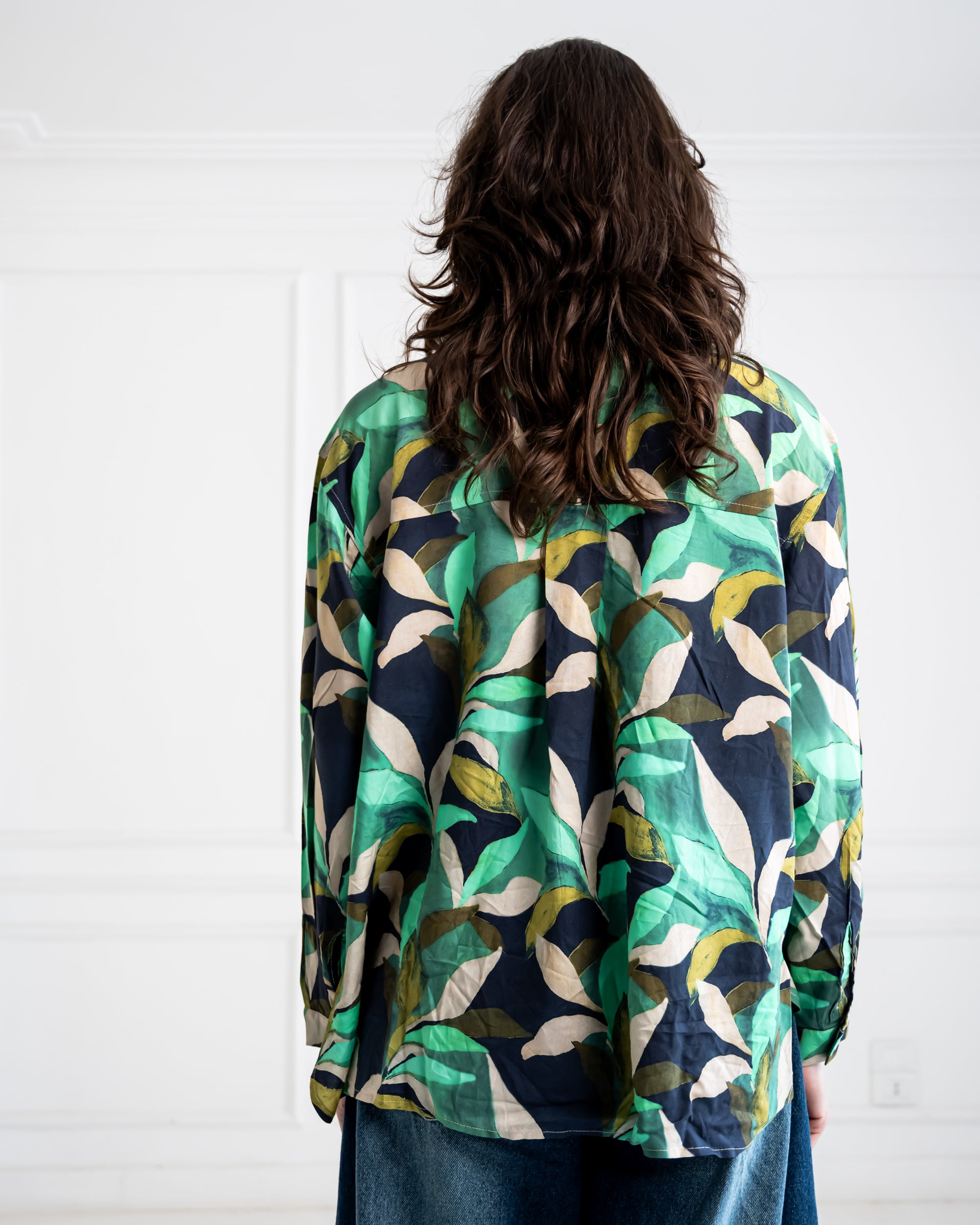PRINTED BLOUSE -GREEN