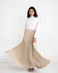 PLISSE CREPE SKIRT-PAIGE