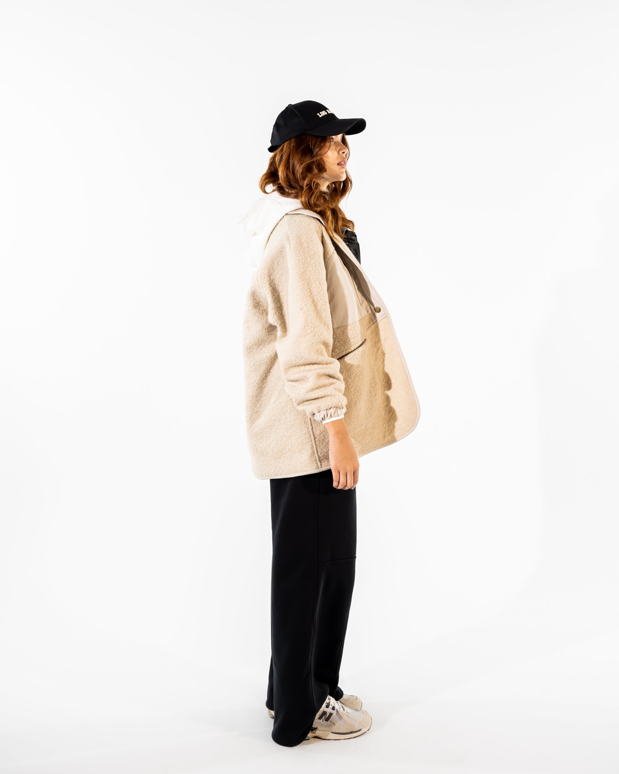 FUR LONG JACKET -BEIGE