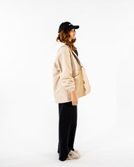 FUR LONG JACKET -BEIGE