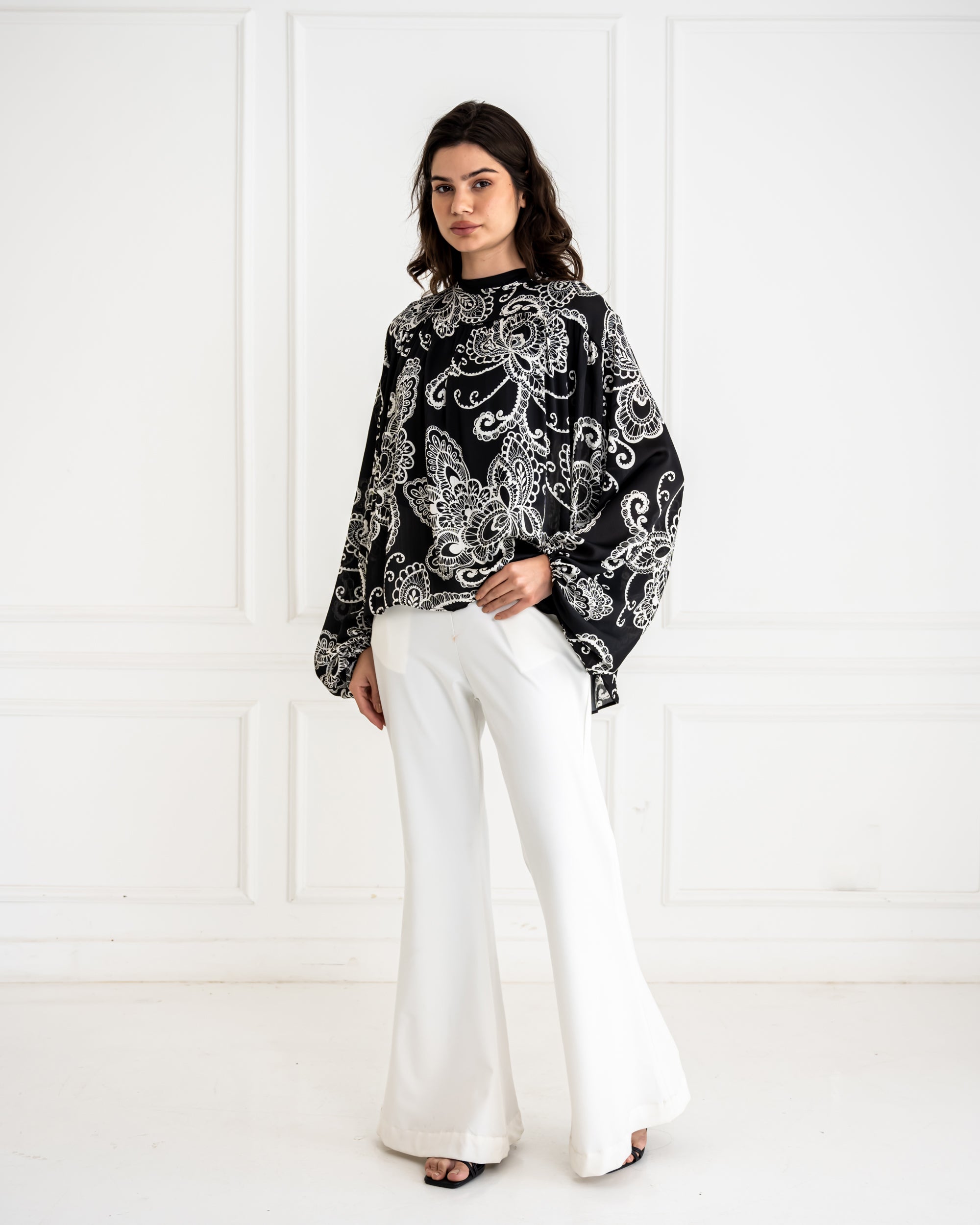 FLARE PANTS-OFF WHITE