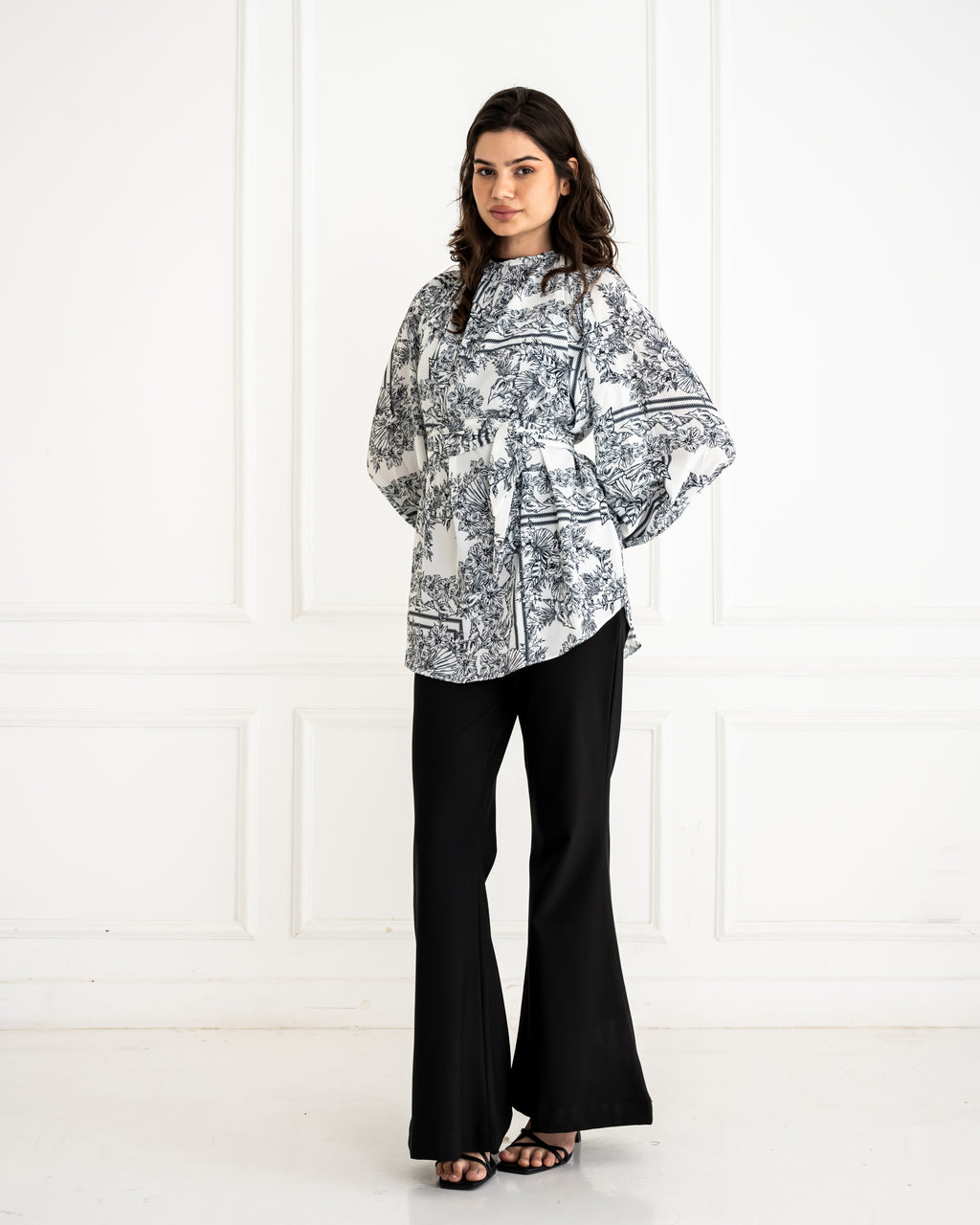 PATCHWORK BLOUSE -WHITE