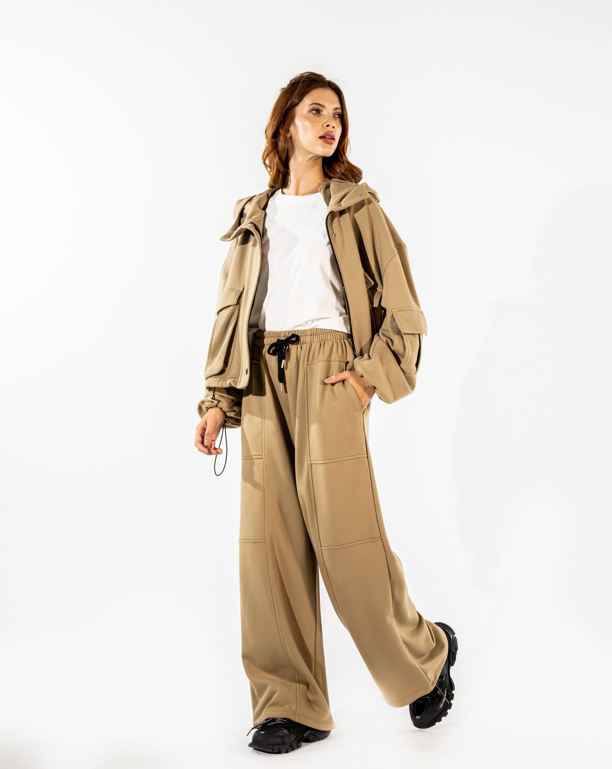 WIDE LEG MILTON PANT- CAFE