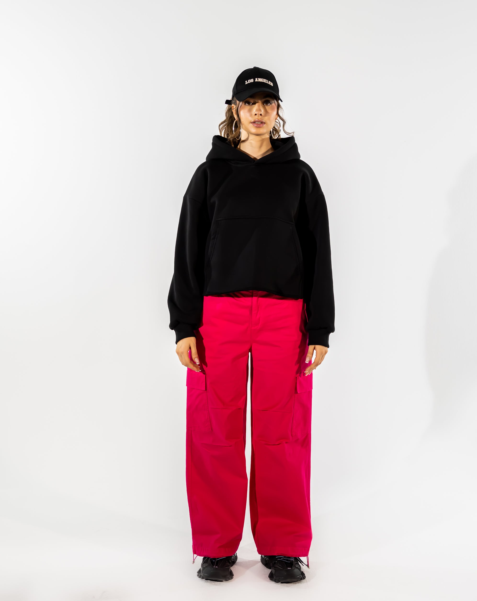 CARGO GABARDINE PANT-FOSHIA