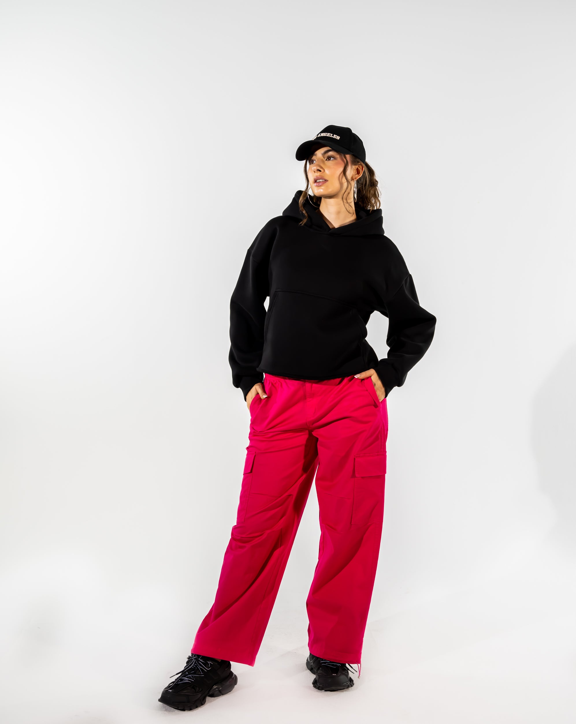 CARGO GABARDINE PANTS-FOSHIA