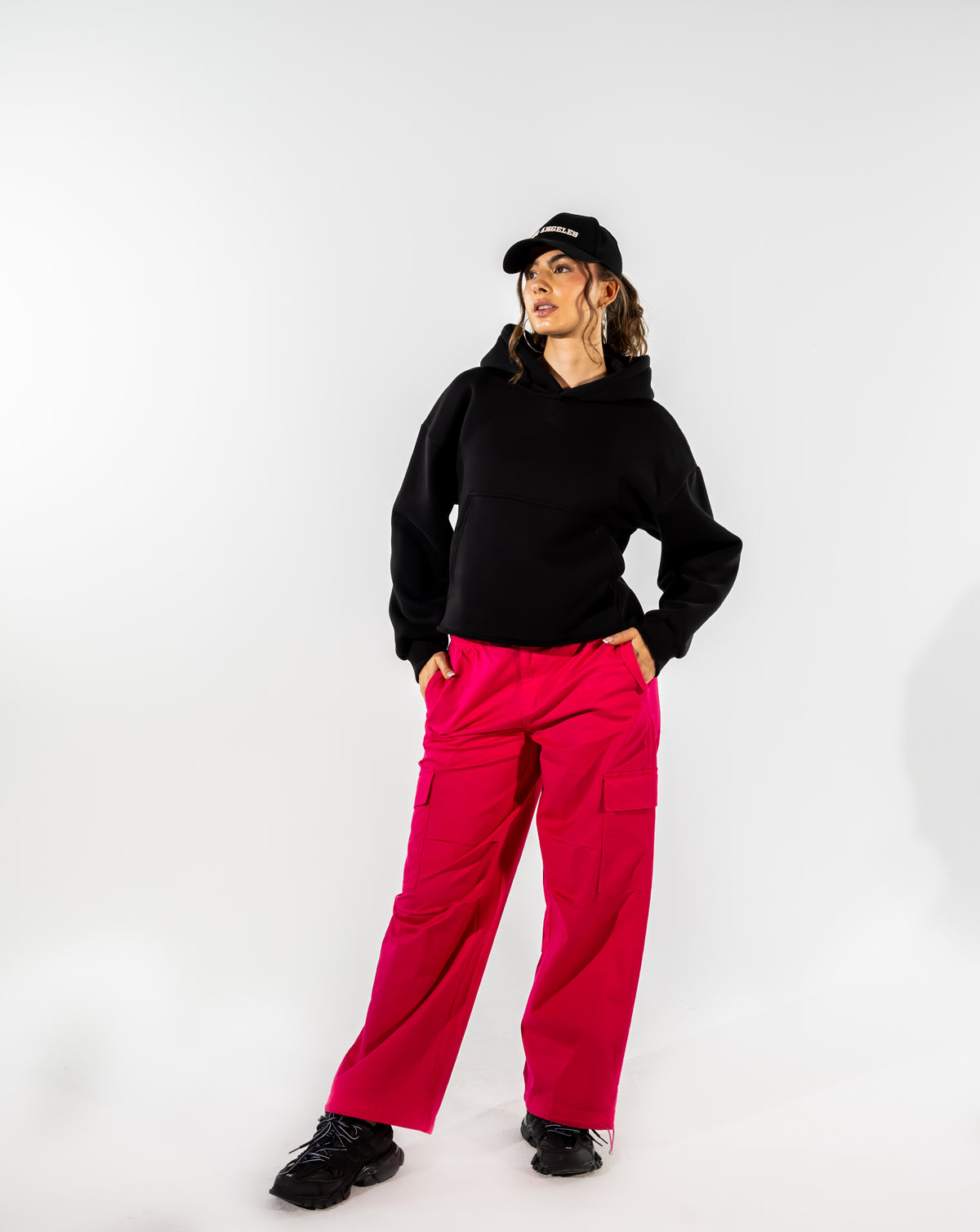 CARGO GABARDINE PANT-FOSHIA