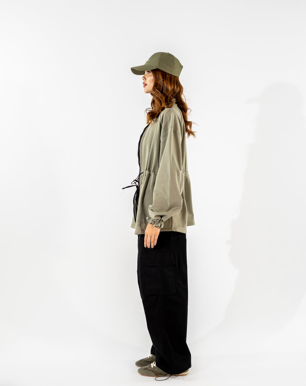 CARGO GABARDINE PANTS-BLACK