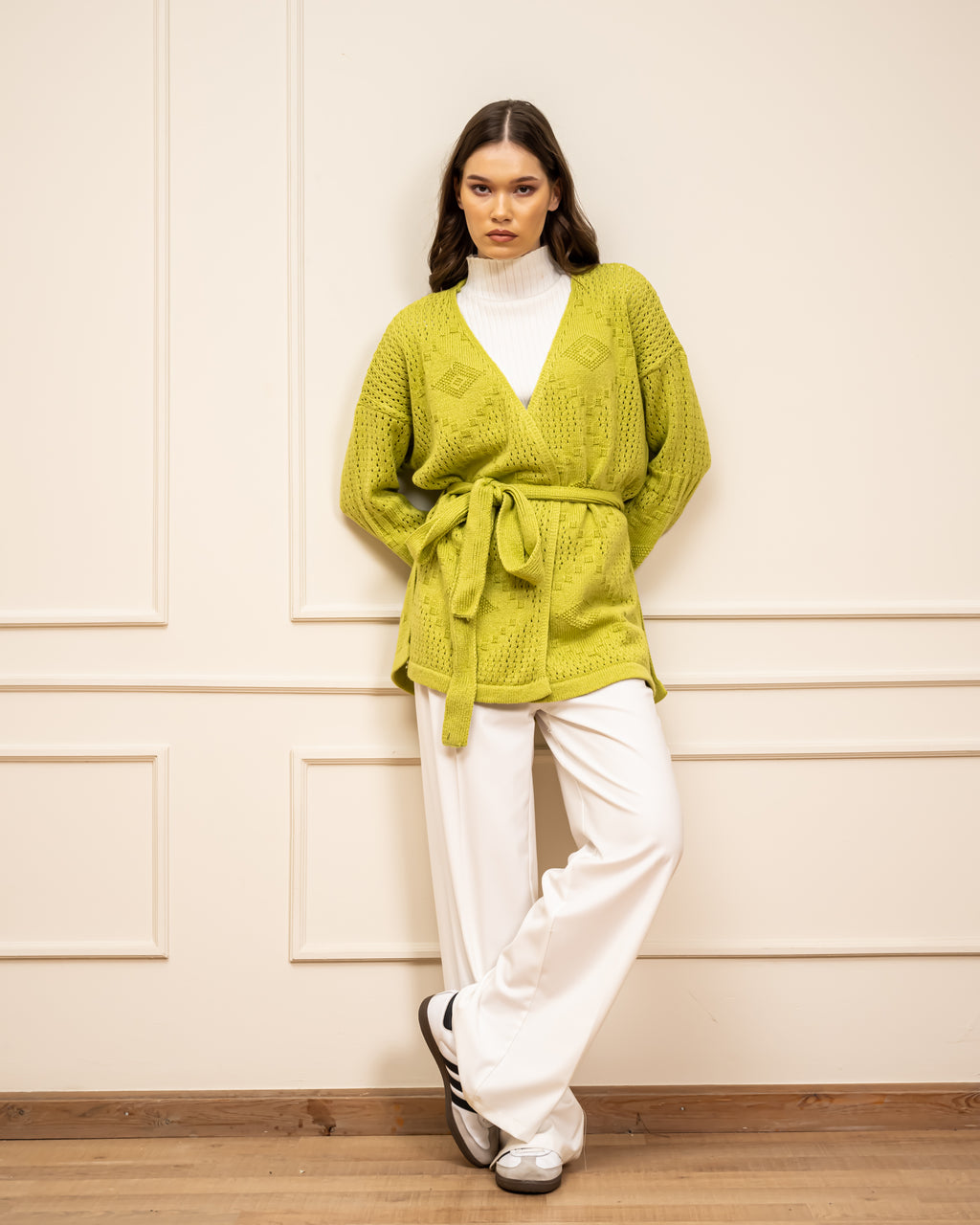 CLASSIC WIDE LEG PANTS- WHITE