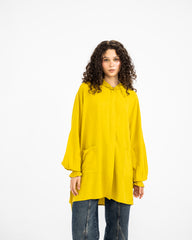 WITH HOODIE LINEN SHIRT-YELLOW