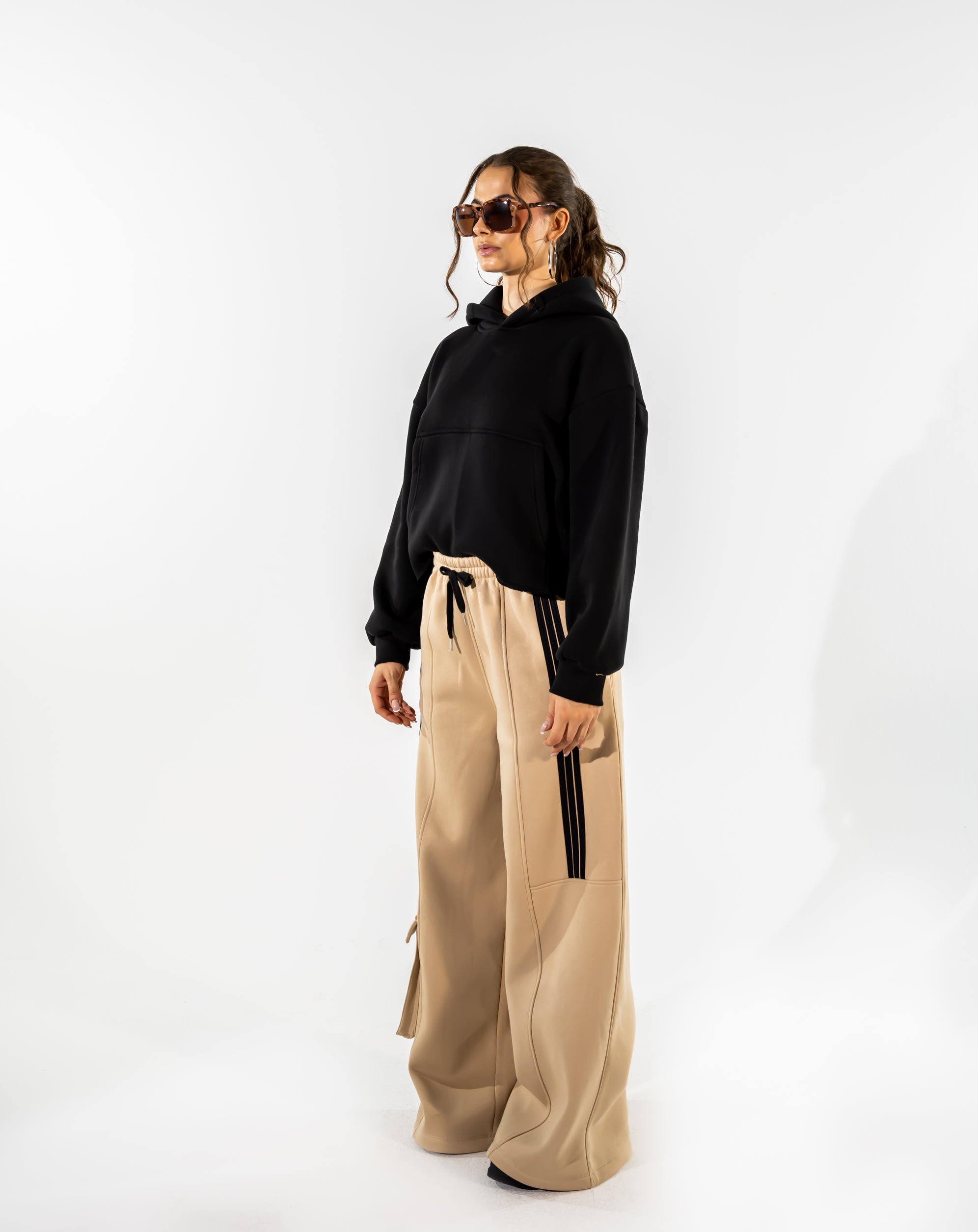 STRIPPED MILTON PANT-BEIGE