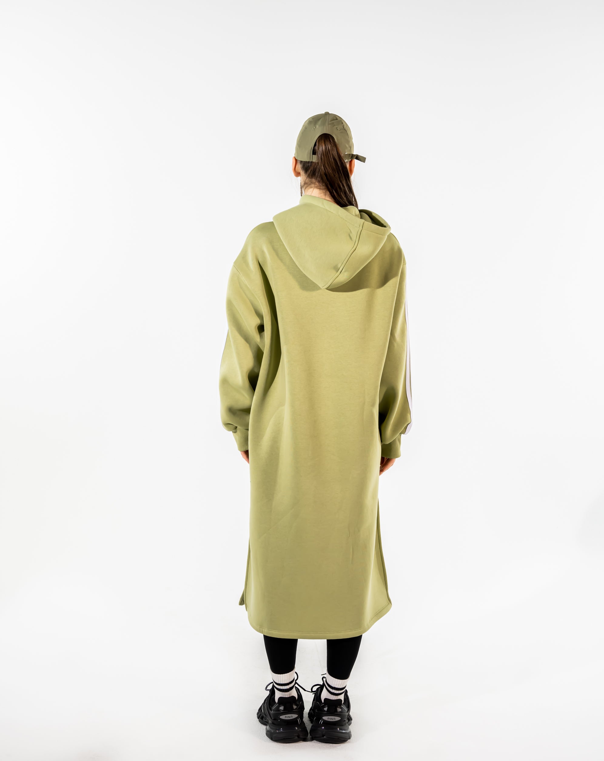 LONG STRIPPED HOODIE-LEMON