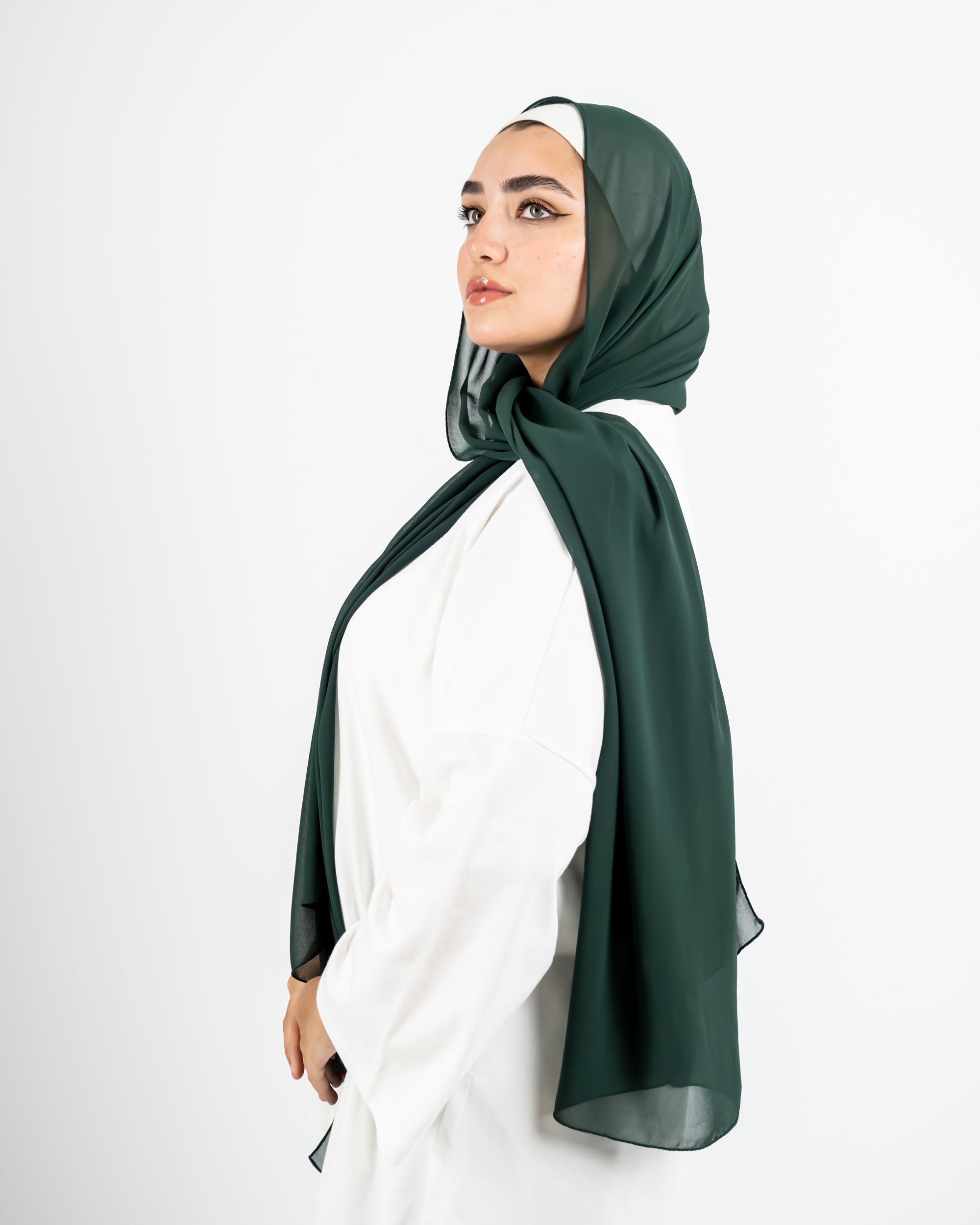 CHIFFON SCARF -OLIVE