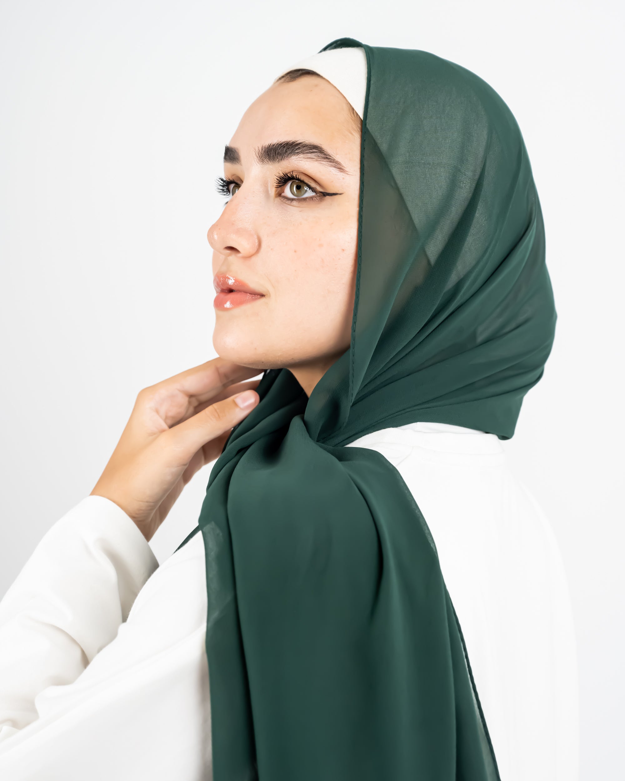 CHIFFON SCARF -OLIVE